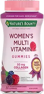 Roll over image to zoom in Nature’s Bounty Optimal Solutions Women’s Multivitamin, Immune and Cellular Energy Support, Bone Health, Raspberry Flavor, 80 Gummies