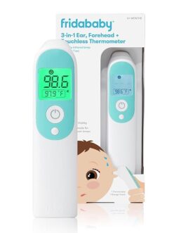 Frida Baby Thermometer, 3-in-1 Infrared Thermometer for Ear, Forehead & Touchless, FSA/ HSA Eligible Fever Thermometer for Baby, Infants ,Toddlers, Kids & Adults